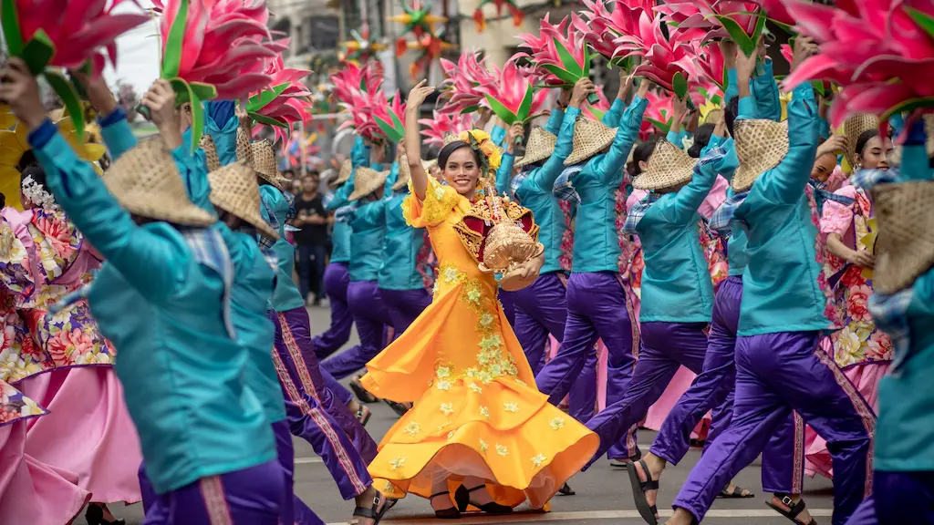 Sinulog Festival dancers performing in colorful costumes in Cebu City
